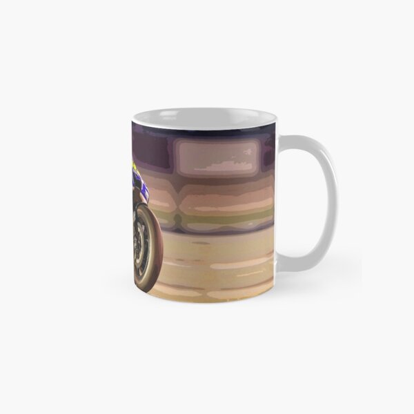 Valentino Rossi making a wheelie 3 Abstract Classic Mug