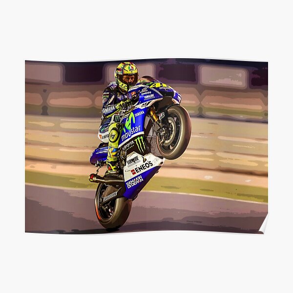 Valentino Rossi fait un wheelie 3 Résumé Poster