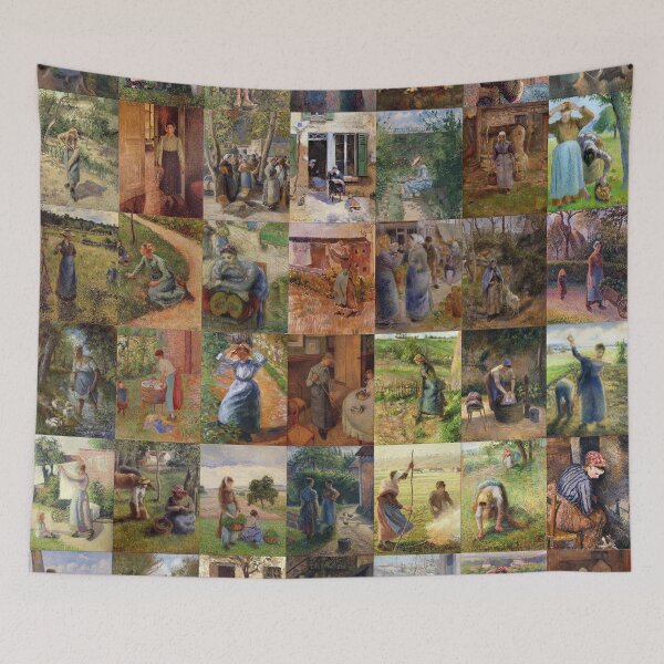 Item preview, Pissarro Peasant Women designed and sold by Montage-Madness.