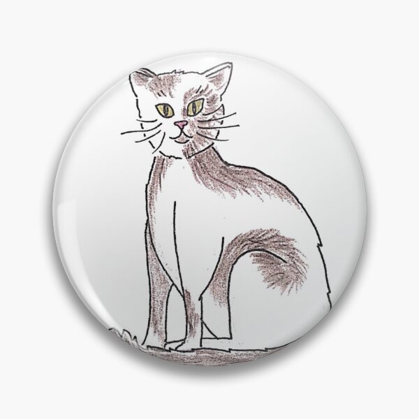 Item preview, Illustrated Brown and White Short-hair Kitty Cat  designed and sold by BusyBee Argentina.