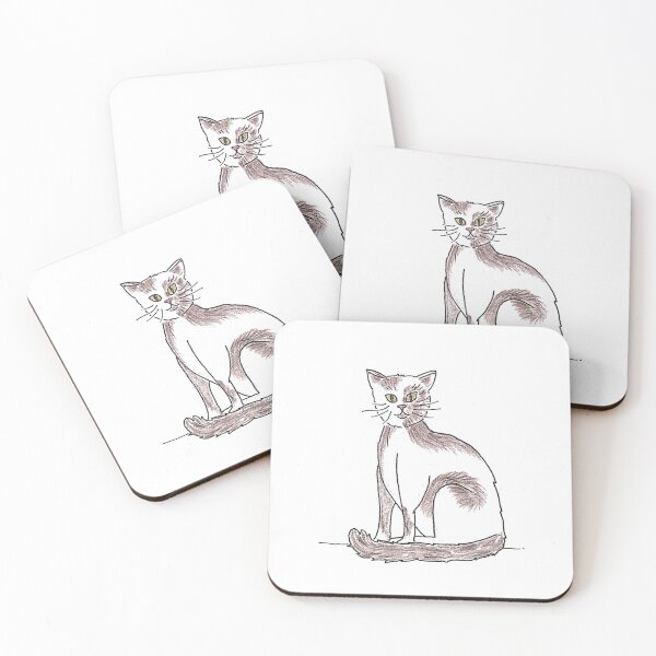 Item preview, Illustrated Brown and White Short-hair Kitty Cat  designed and sold by BusyBee Argentina.