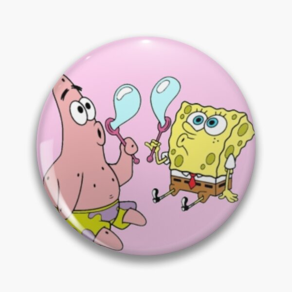 Item preview, Spongebob and Patrick blowing bubbles pink  designed and sold by ItsDaisyYT.