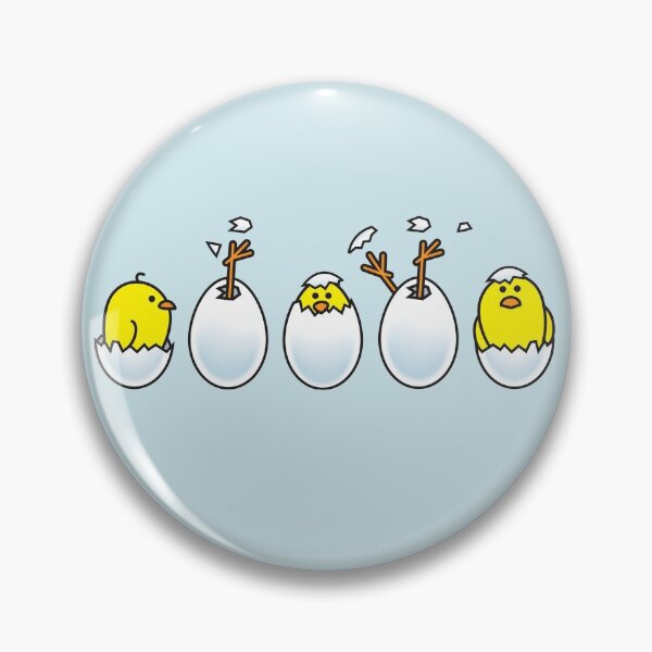 Item preview, Five Yellow Spring Chicks Hatching from White Eggs designed and sold by CleverPencil.