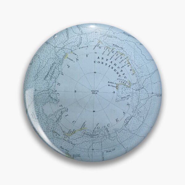 Item preview, South Pole antique map 1800s, Antarctica, South America, Australia, New Zealand designed and sold by djrunnels.