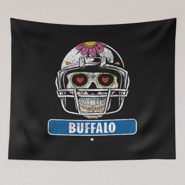 Aperçu de l'œuvre Football américain - Cadeau de football Buffalo Skull créée et vendue par woormle.
