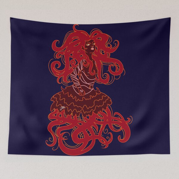 Item preview, Jellyfish Mermaid- red designed and sold by Jenny Kirk.