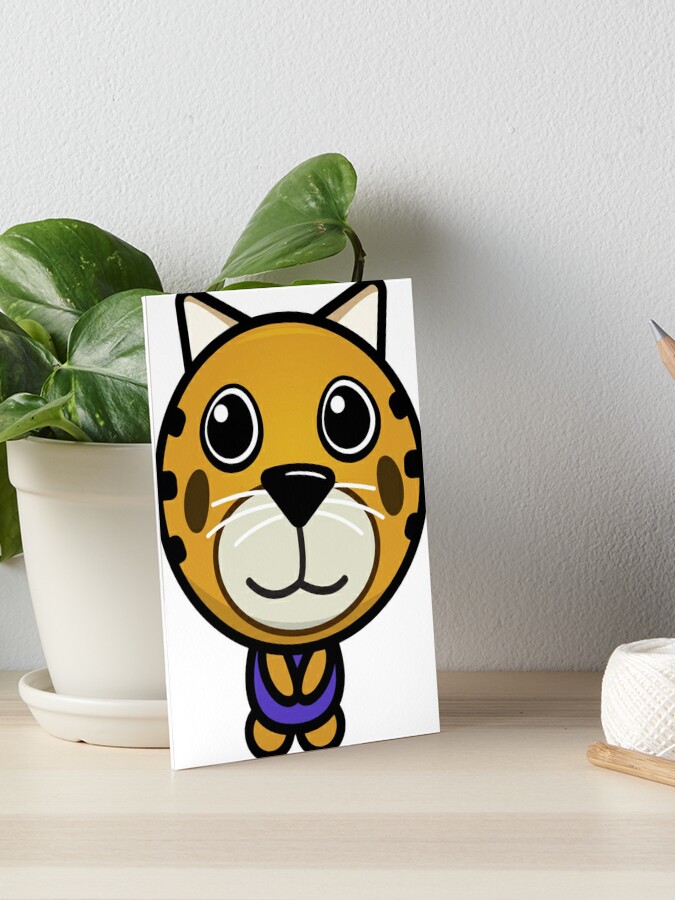 Tigry Tiger Game Character Art Board Print By Theresthisthing Redbubble - tiger skin roblox