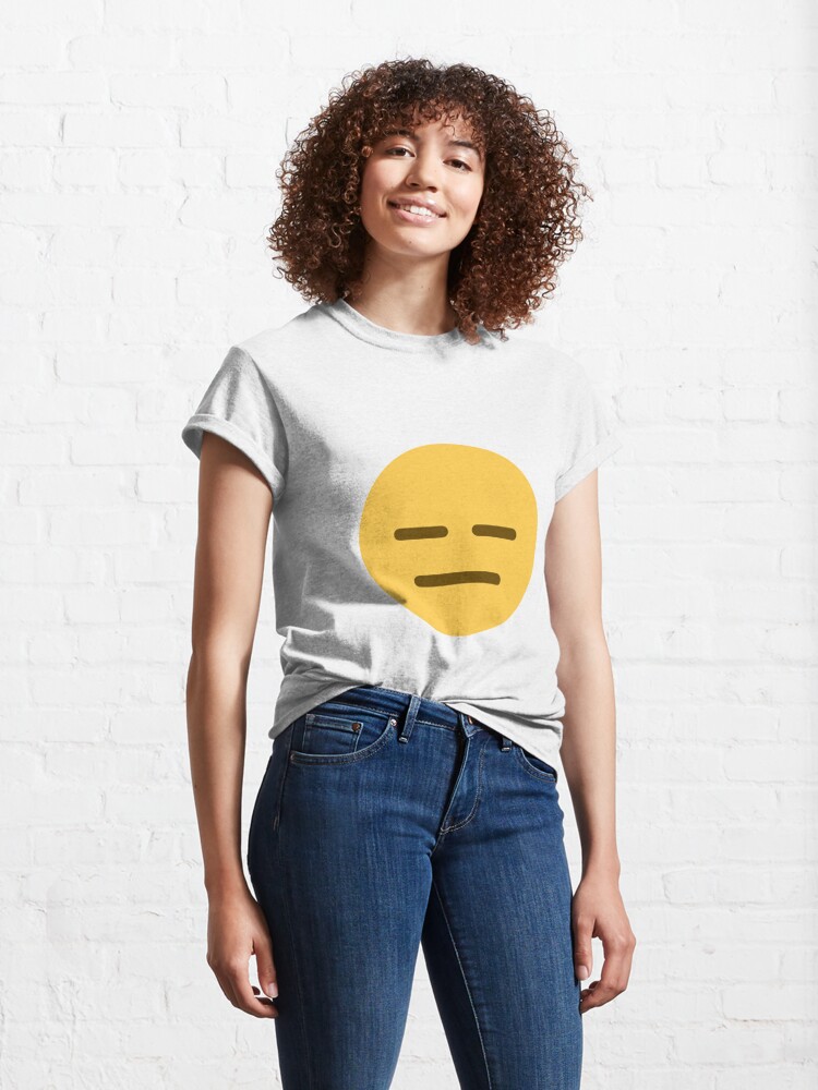 Discover Expressionless face emoji Classic T-Shirt | Smiley Face Classic T-Shirt