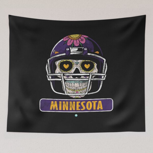 Aperçu de l'œuvre Football américain - Cadeau de football du crâne du Minnesota créée et vendue par woormle.