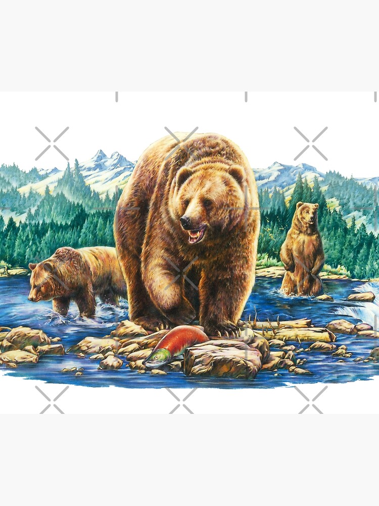 "Grizzlies" Tapestry for Sale by Salmoneggs Redbubble