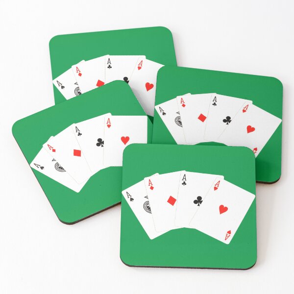 Item preview, Four ase isolated on a green. designed and sold by IaroslavB.