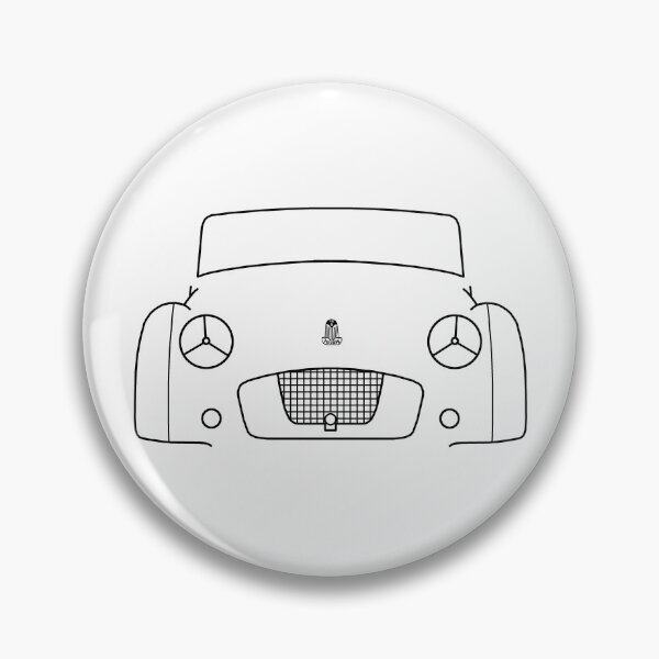 Item preview, Triumph TR2 classic British roadster sports car outline graphic (black) designed and sold by soitwouldseem.