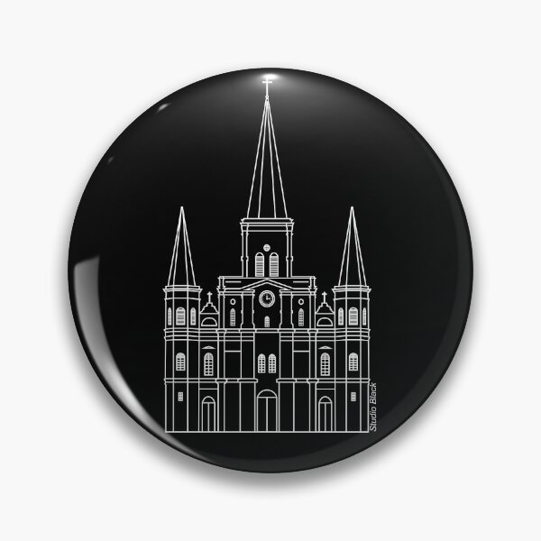 Item preview, New Orleans St. Louis Cathedral White Minimalist Outline designed and sold by StudioBlack.