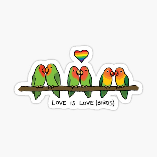 Love is Love(birds) - Queer Zoology Series Sticker