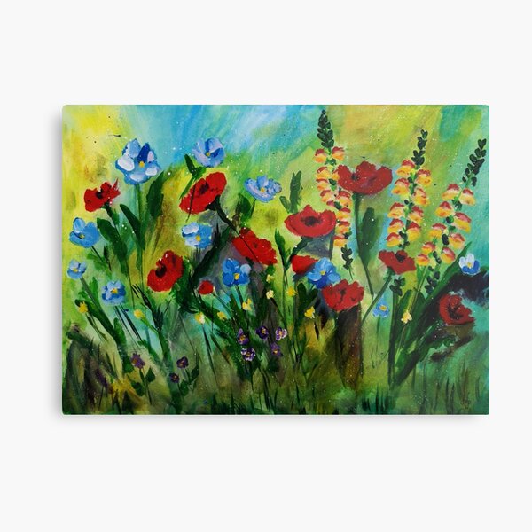 Meadow Summer Flowers Metal Print