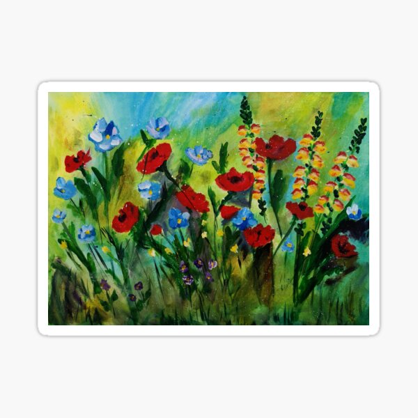 Meadow Summer Flowers Sticker