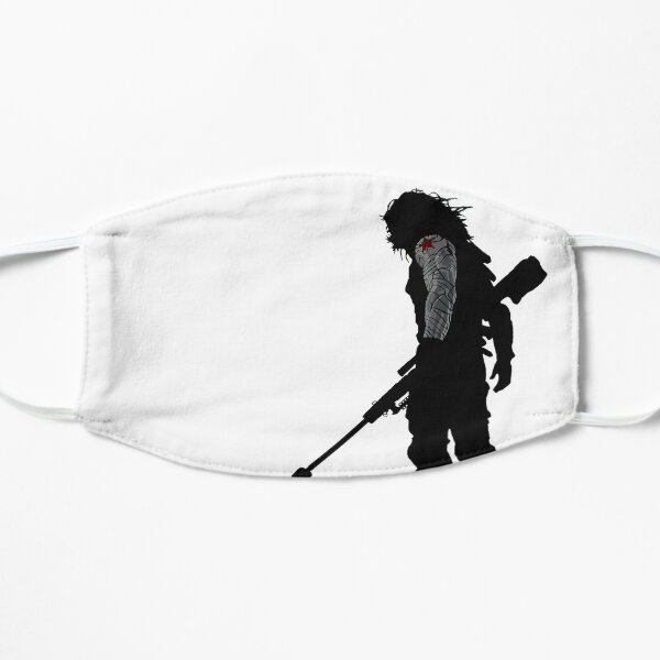 Winter soldier silhouette Flat Mask
