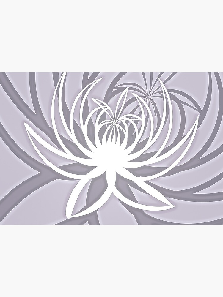 White Lily on Light Rose Quartz Minimalist Flower Print by RootSquare