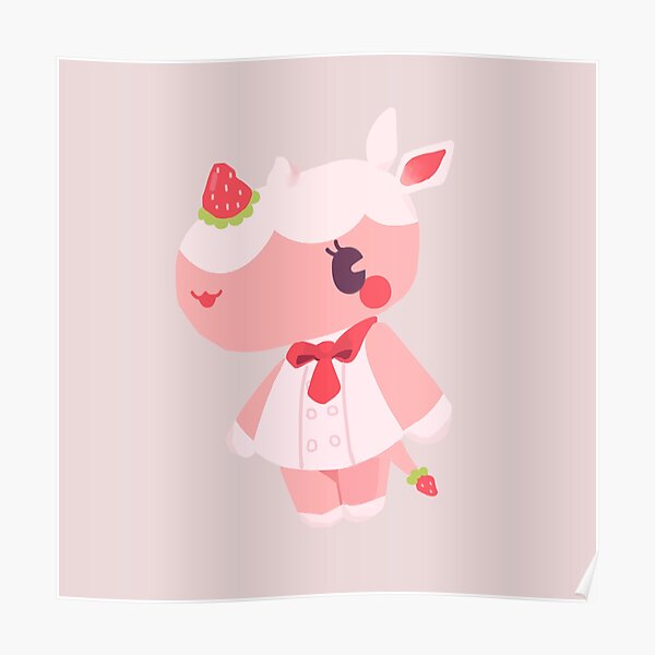 Strawberry Rhino Animal Crossing Posters | Redbubble