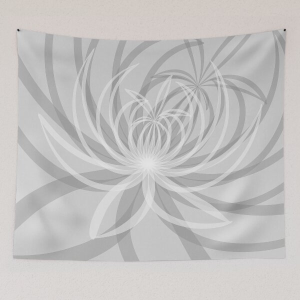 Item preview, White Lily on Light Grey Minimalist Flower Print designed and sold by RootSquare.