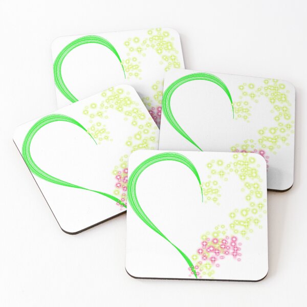 Item preview, green heart yellow stars designed and sold by miaterinka.