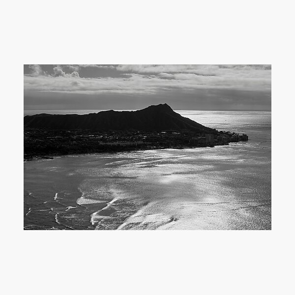 Item preview, Diamond Head in Black and White designed and sold by Lucinda Walter.
