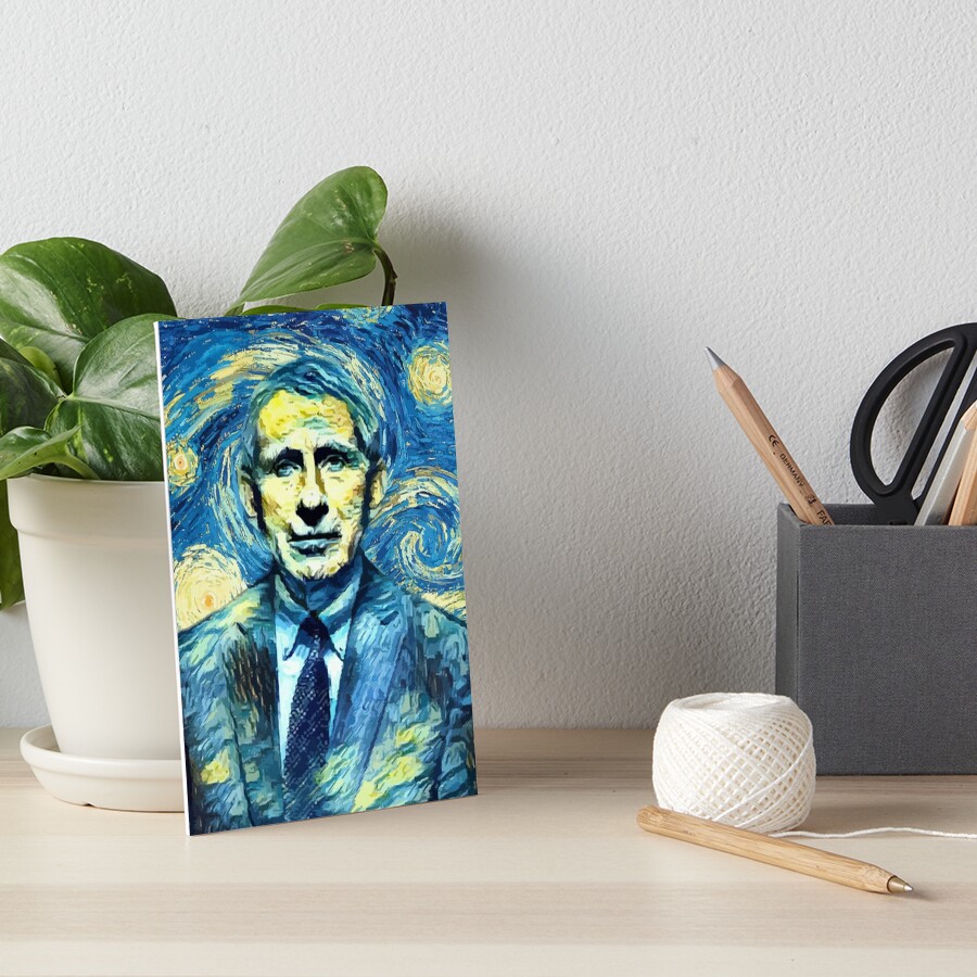 Dr. Fauci Starry Painting Art Board Print