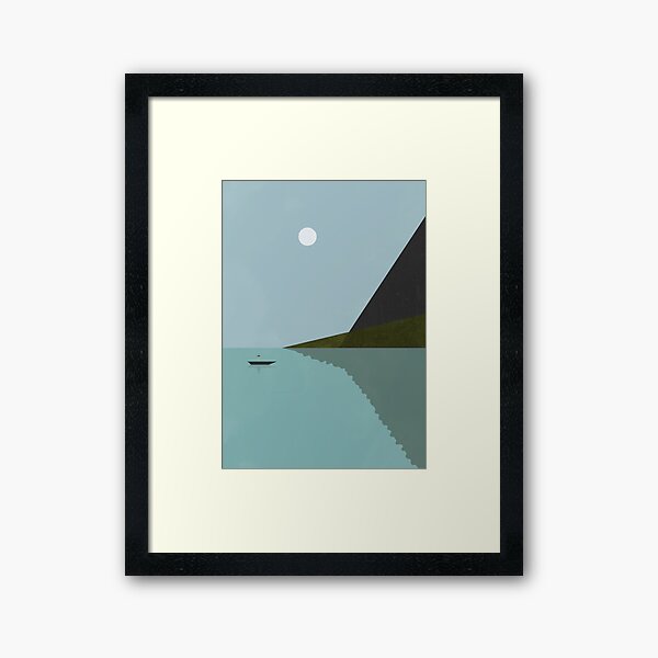 Sailing at night Framed Art Print