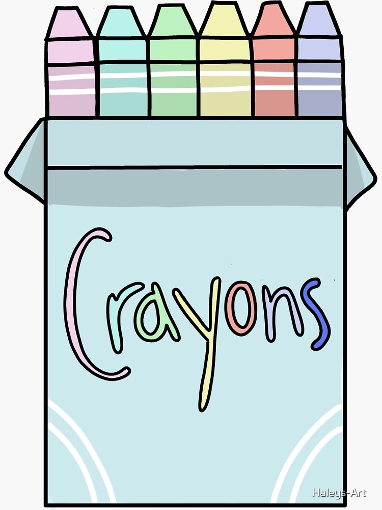"Box of Crayons" Sticker by HaleysArt Redbubble