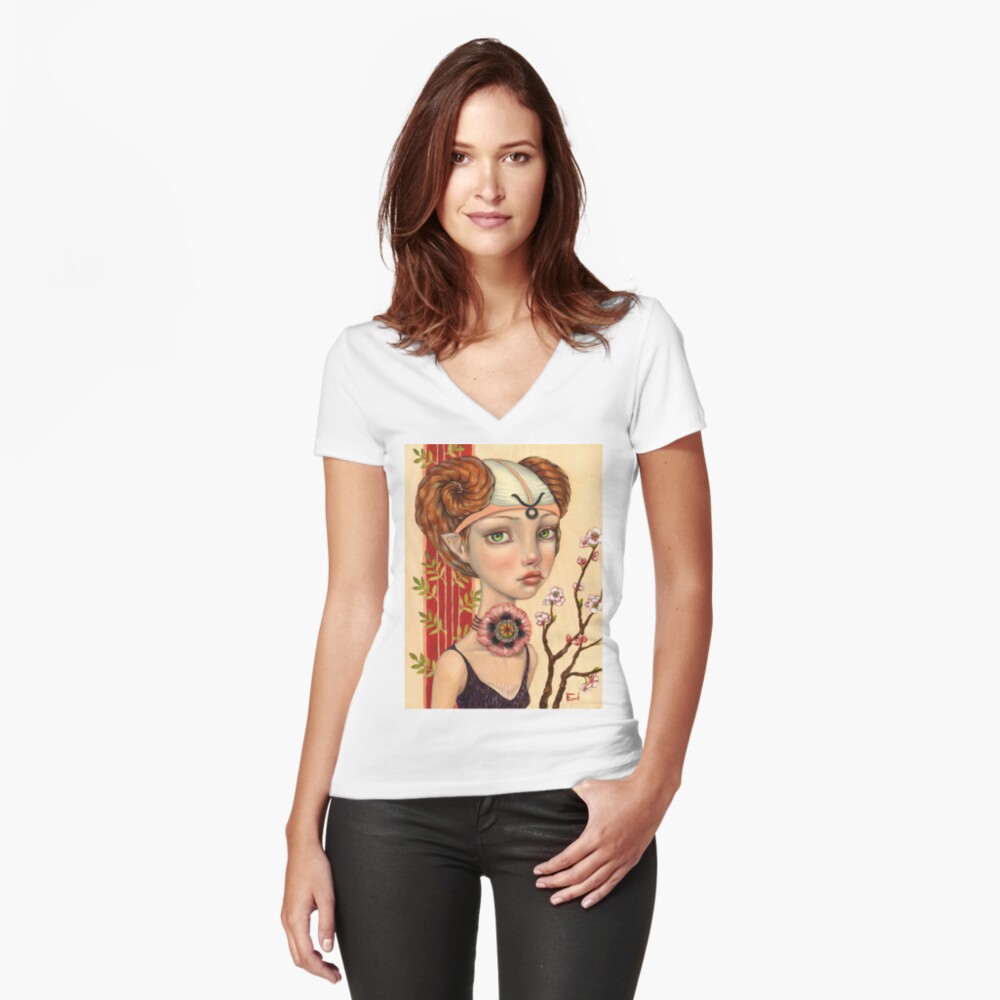 Item preview, Fitted V-Neck T-Shirt designed and sold by tanyabond.