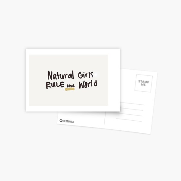 Natural Girls rule the World Postcard