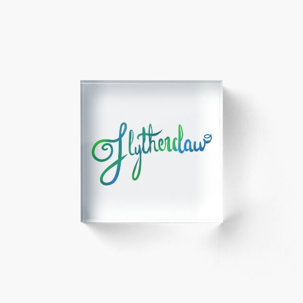 Slytherclaw Calligraphy Acrylic Block