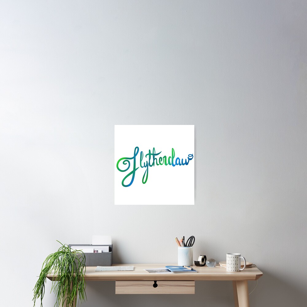 Slytherclaw Calligraphy Poster