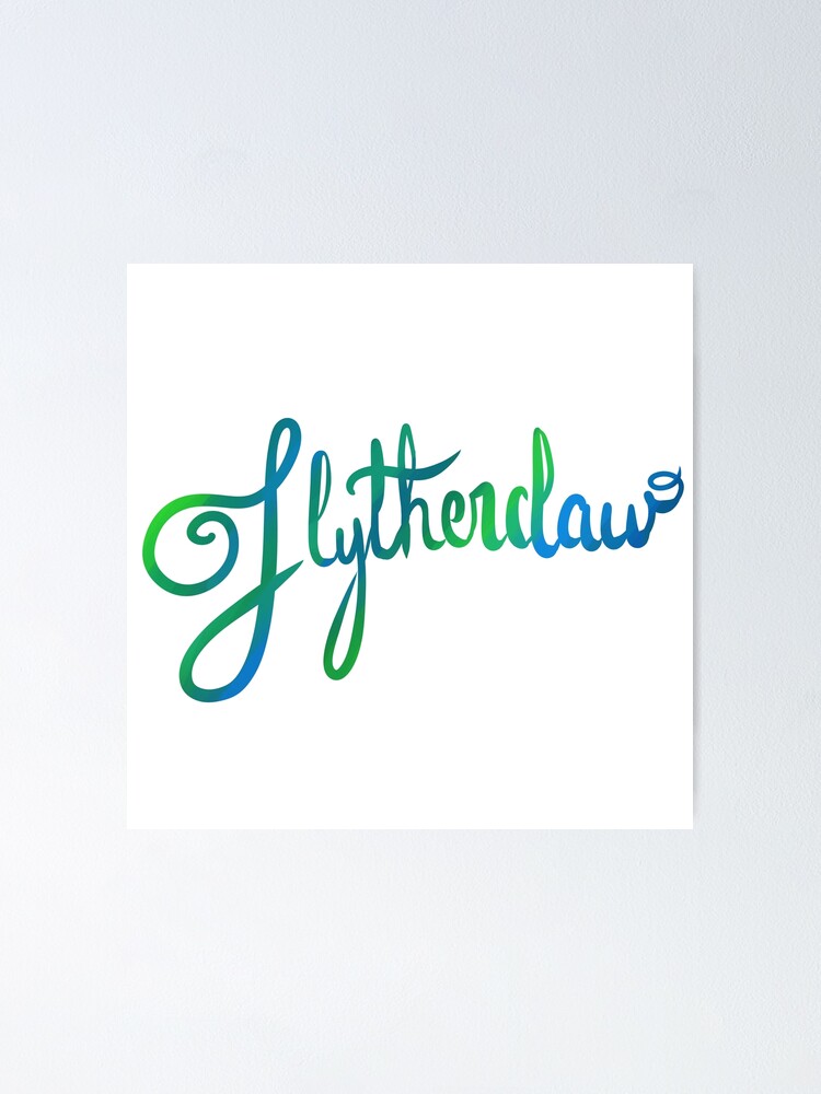 Alternate view of Slytherclaw Calligraphy Poster