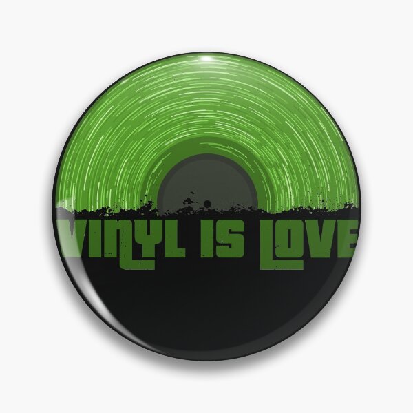 Item preview, Green Vinyl is Love (black) designed and sold by animinimal.