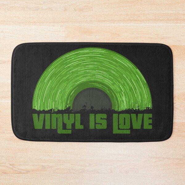 Item preview, Green Vinyl is Love (black) designed and sold by animinimal.