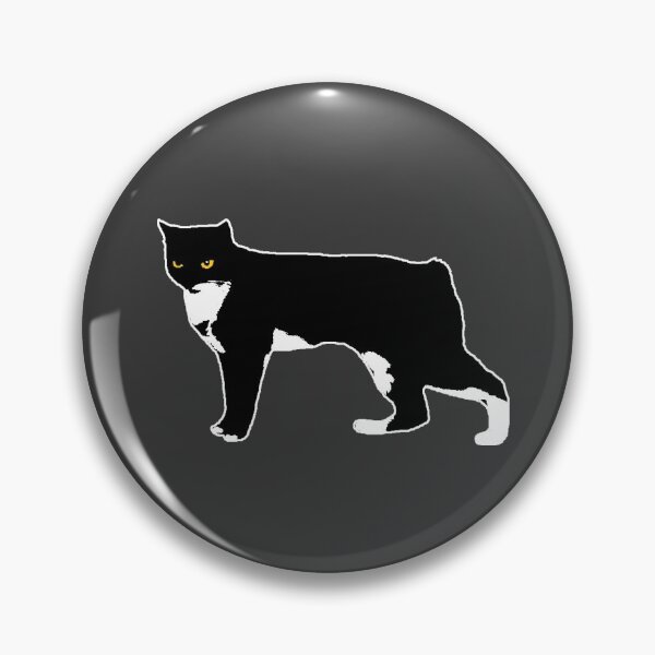 Item preview, Pixel the Black and White Manx Cat ❤ Charcoal designed and sold by pixelmountain.