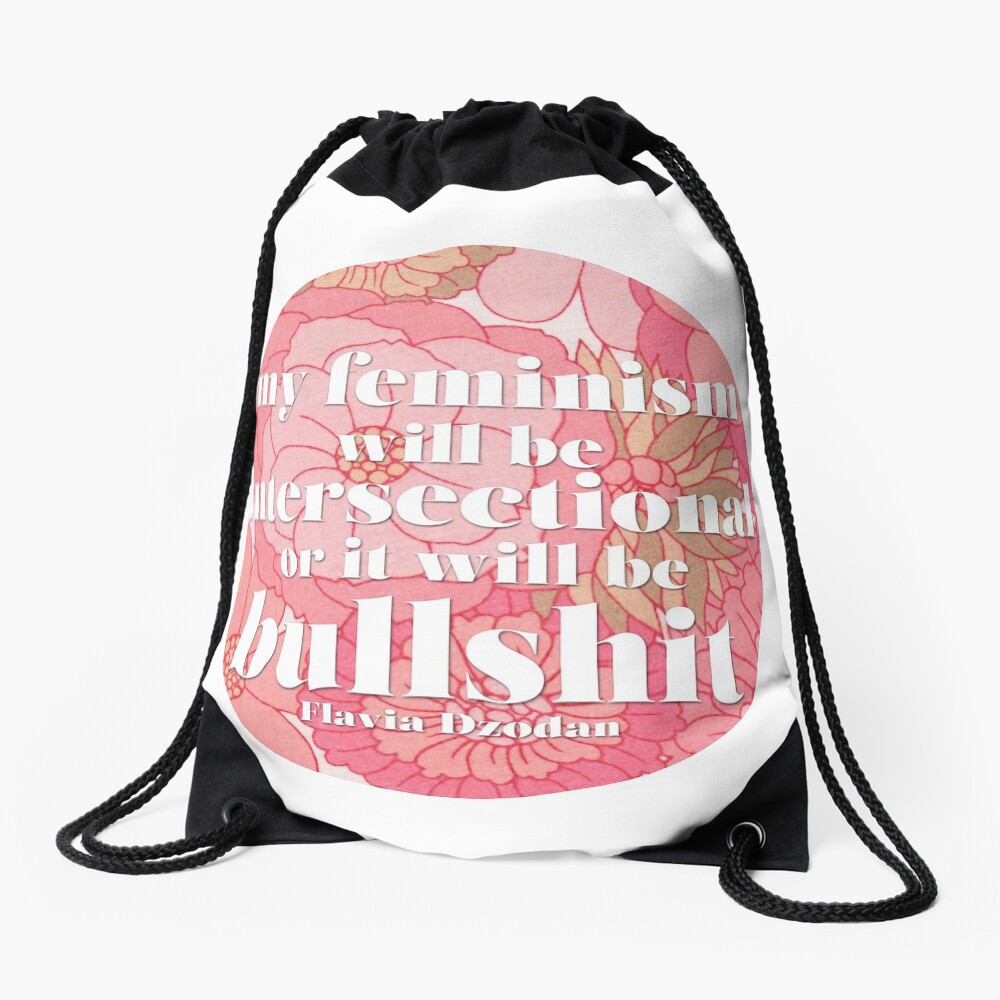 Intersectional Feminism Drawstring Bag