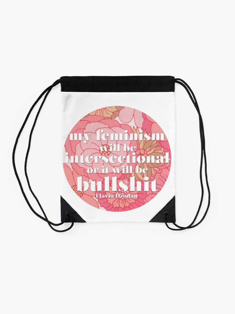 Alternate view of Intersectional Feminism Drawstring Bag