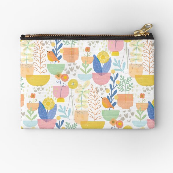 Birds and Blooms Zipper Pouch