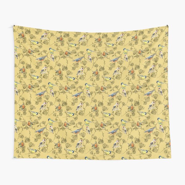 Kopie von Gartenvögel, Frühling Wandbehang
