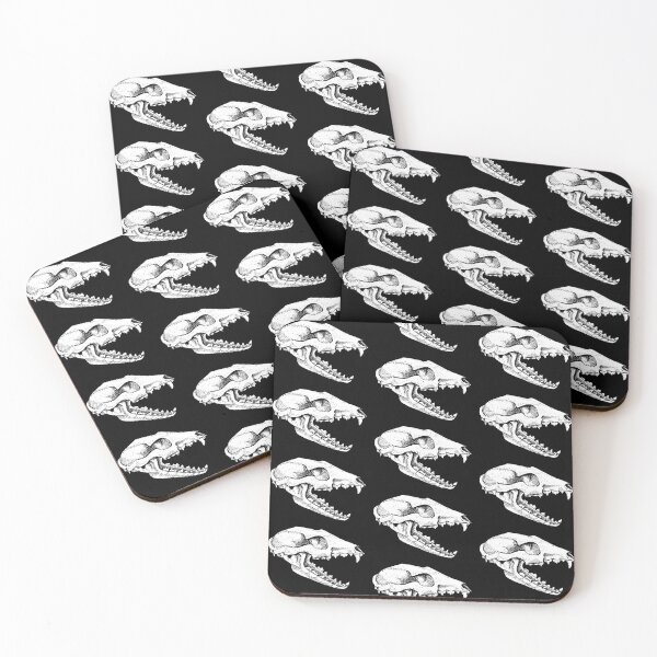 Item preview, Grey Fox Skull Ink Illustration  designed and sold by erilaurenart.