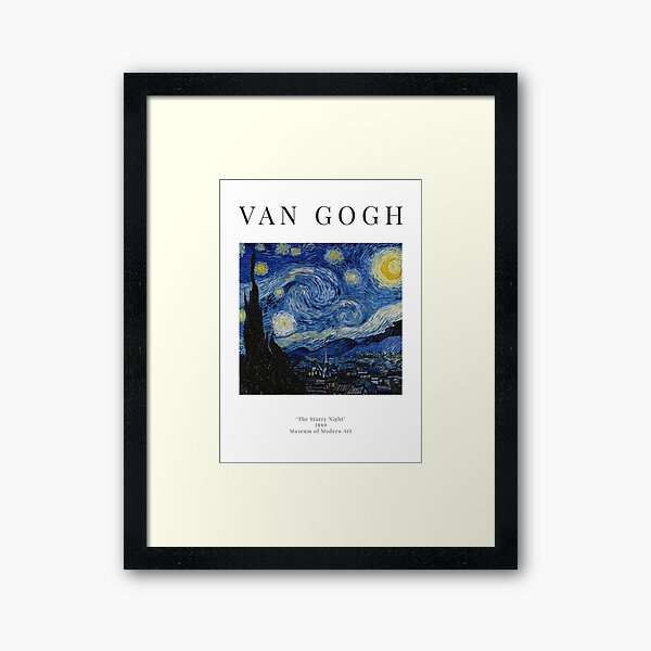 Aperçu de l'œuvre La Nuit Étoilée - Vincent Van Gogh - Affiche d'exposition créée et vendue par studiofrivolo.