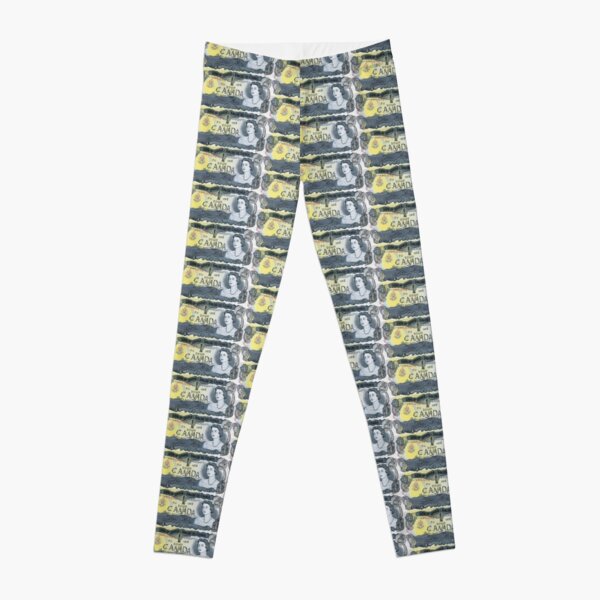 Canadian Dollar~Painting by Dawn Langstroth ©2020 Leggings