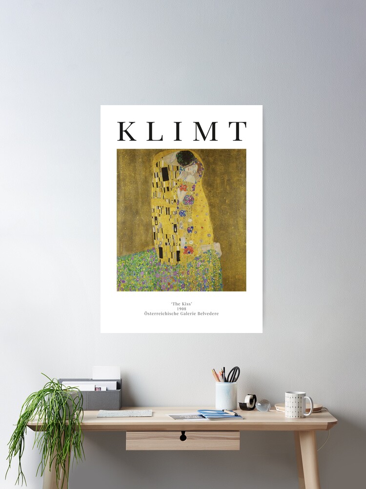 Thumbnail 1 of 3, Poster, The Kiss - Gustav Klimt - Exhibition Poster designed and sold by studiofrivolo.