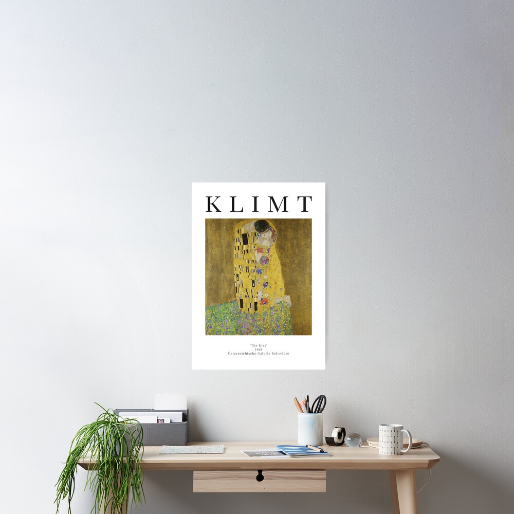 The Kiss - Gustav Klimt - Exhibition Poster Poster