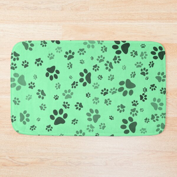 Item preview, Mint Paw Print Pattern designed and sold by jaggerstudios.