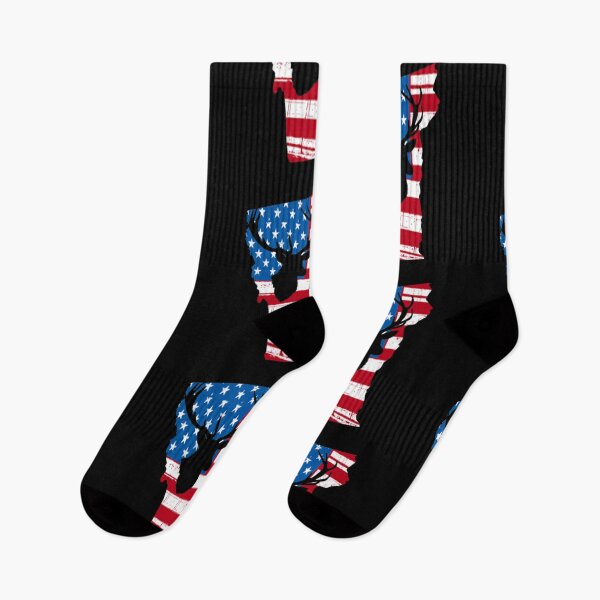 Item preview, Vermont American Flag Deer Hunting designed and sold by Tee Kaboom!.