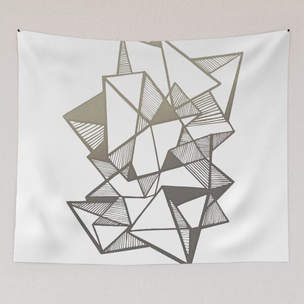 Item preview, Geometric metallic triangles abstract designed and sold by Carolina Salazar.