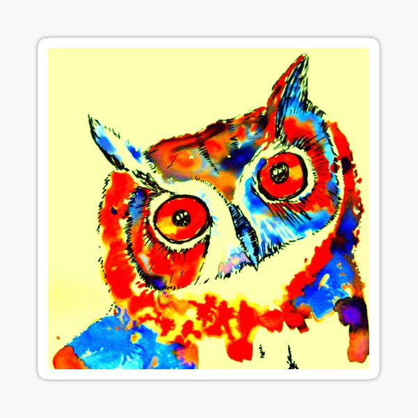 Carnivowl the Owl Sticker